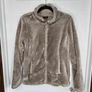 32 Degree Heat Cozy Tan Fleece Jacket Women's Size Small